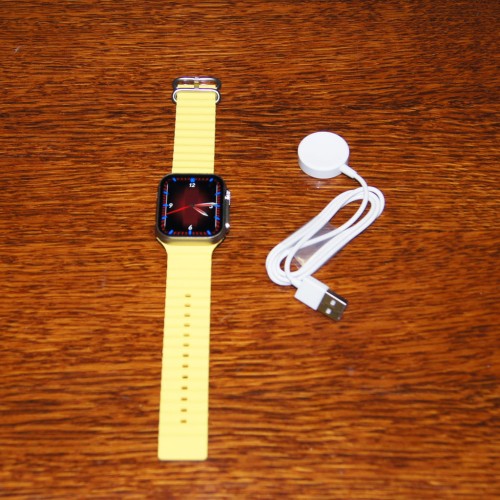 Смарт часы Watch Ultra Titanium 49 mm Orange, ремешок для водных видов спорта, желтый.-9