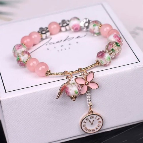 Женский браслет из бусин, длина 23,5 см-5