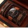 Relogio men's quartz wristwatch + 3 stylish bracelets