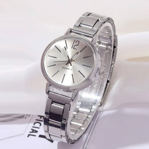 Комплект из женских кварцевых наручных часов и металлического браслета с надписью LOVE-1