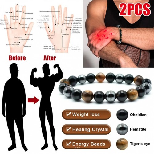 Браслет энергетический, тройной защиты Тигровый глаз-4