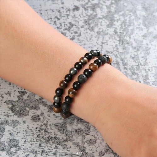 Браслет энергетический, тройной защиты Тигровый глаз