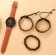 Мужские кварцевые наручные часы Relogio с 3 браслетами