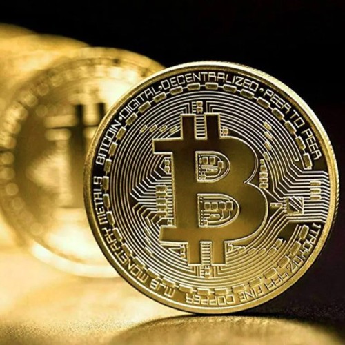 Подарочная, коллекционная монета Биткоин-1