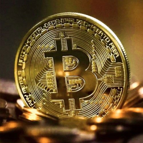 Подарочная, коллекционная монета Биткоин