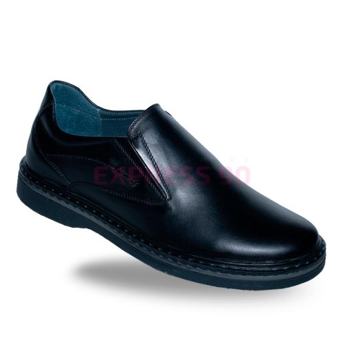 Полуботинки мужские из натуральной кожи на резинке