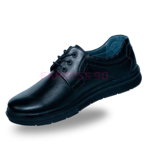 Полуботинки мужские из натуральной кожи на удобной подошве-1