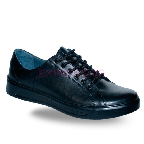 Мужские спортивные кеды из натуральной кожи на сплошной подошве