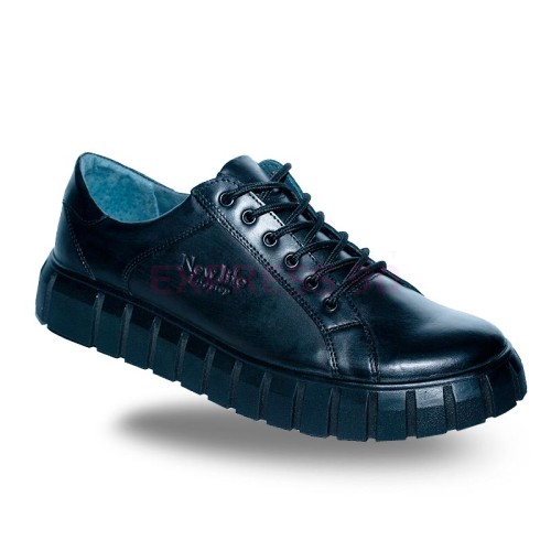 Полуботинки мужские New Life из натуральной кожи на массивной подошве