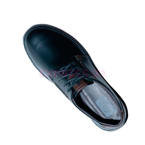 Полуботинки мужские из натуральной матовой кожи на сплошной подошве-2