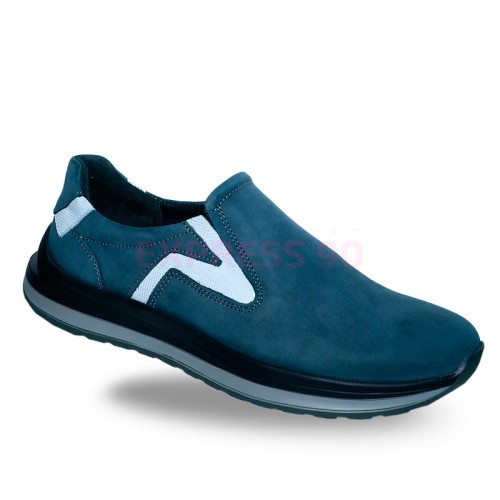 Полуботинки мужские из натуральной замши на сплошной подошве