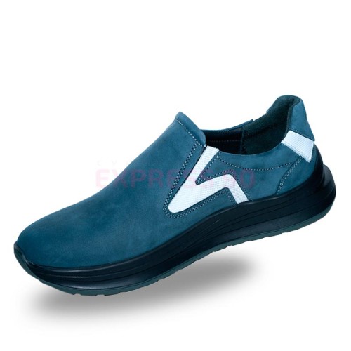 Полуботинки мужские из натуральной замши на сплошной подошве-1