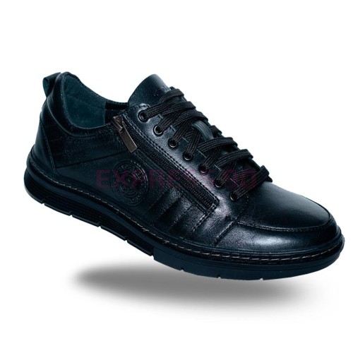 Мужские спортивные кеды из натуральной кожи на сплошной подошве