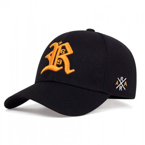 Кепка Бейсболка в молодёжном стиле с загнутым козырьком и вышивкой R Letter Side-1