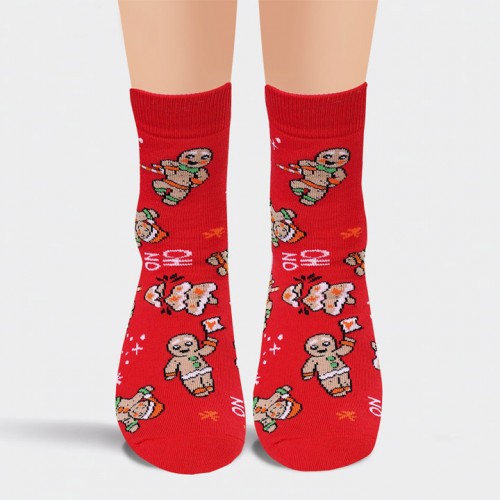 НОСКИ МУЖСКИЕ CLEVER НОВОГОДНИЕ ПЛЮШЕВЫЕ-1