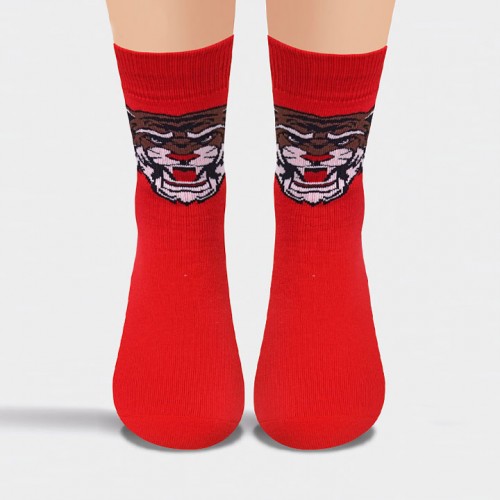 НОСКИ МУЖСКИЕ CLEVER ПЛЮШ УТЕПЛЁННЫЕ НОВОГОДНИЕ РИСУНОК ТИГР-1