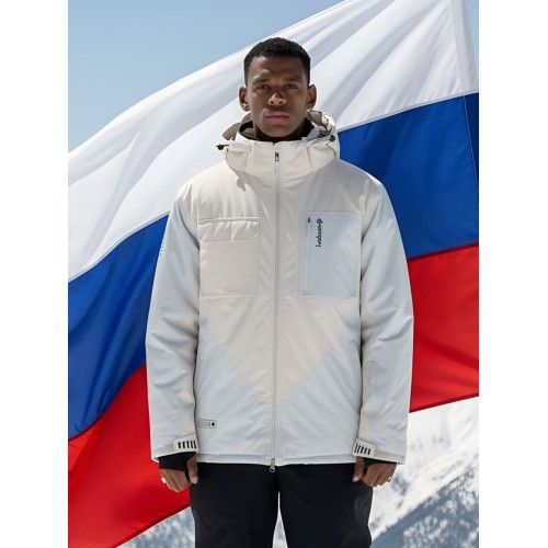 Мужской Горнолыжный костюм бежевого цвета Leifensh-1